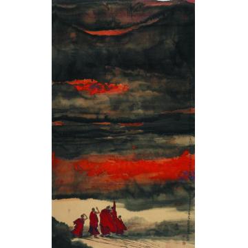 寇月朋国画人物清净世界系列3字画之家