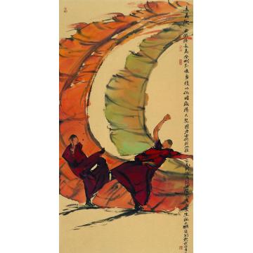 寇月朋国画人物清净世界系列10字画之家