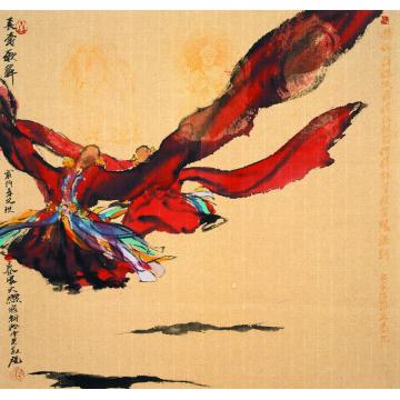 寇月朋国画人物清净世界系列11字画之家