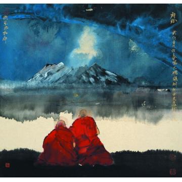 寇月朋国画人物清净世界系列12字画之家