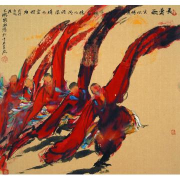 寇月朋国画人物清净世界系列13字画之家