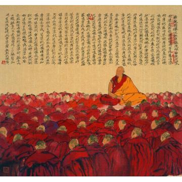 寇月朋国画人物大悲咒3字画之家