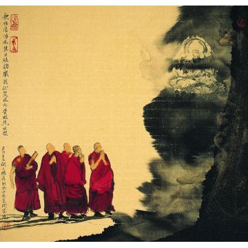 寇月朋国画人物无垢清净光字画之家