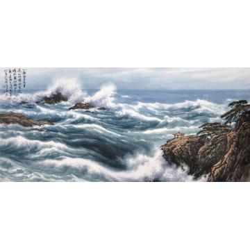 徐生华油画风景心潮逐浪字画之家