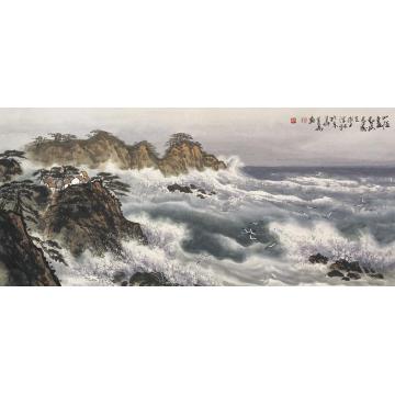 徐生华油画风景山随画动 海为涛声字画之家