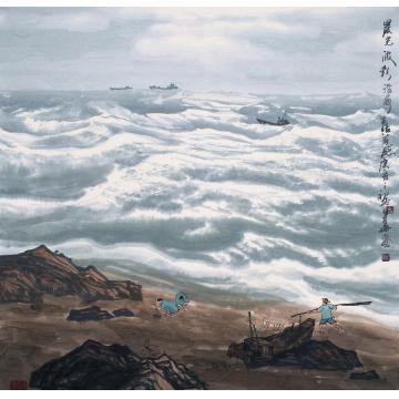 徐生华国画人物晨光波影字画之家