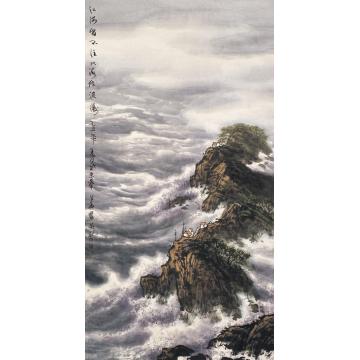 徐生华油画风景江河留不住 大海作波涛字画之家