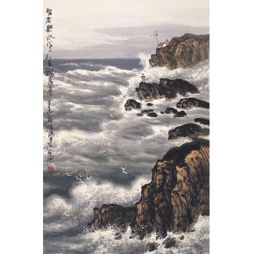 徐生华油画风景智者乐水02字画之家