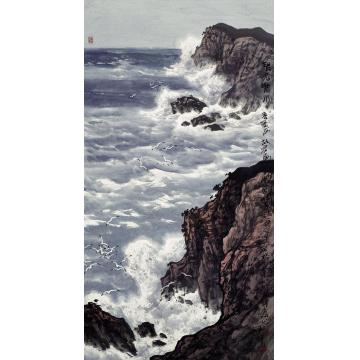 徐生华油画风景智者乐水03字画之家