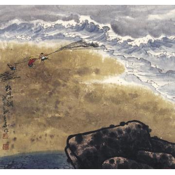 徐生华国画人物拉网小调字画之家