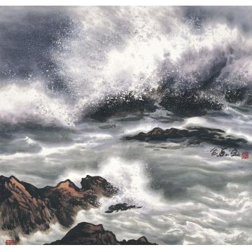 徐生华油画风景奔腾字画之家