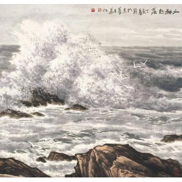 徐生华油画风景大潮起落01字画之家