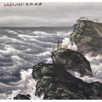 徐生华油画风景海风拂春字画之家