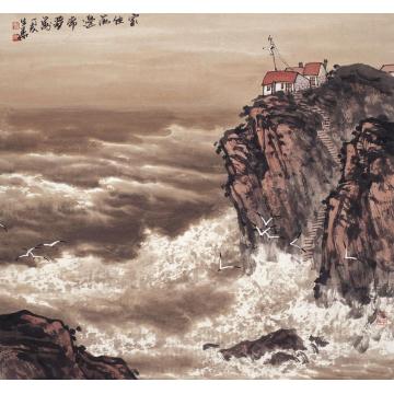 徐生华油画风景家住海边常梦涛字画之家