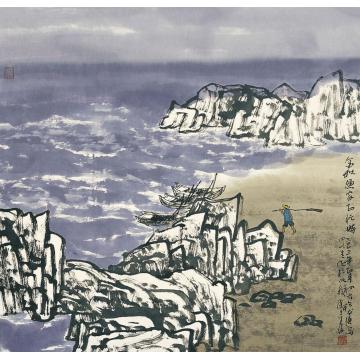 徐生华油画风景金秋渔家正忙时字画之家