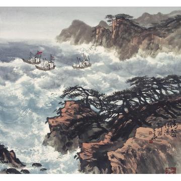 徐生华油画风景涛声02字画之家