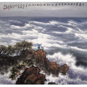 徐生华油画风景生华笔生花海阔壮无崖字画之家