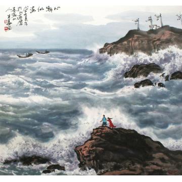 徐生华油画风景心潮似海字画之家