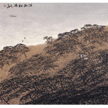 徐生华油画风景沿海松涛字画之家