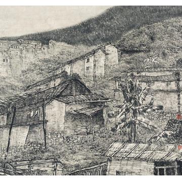 徐生华油画风景瑶寨民居字画之家
