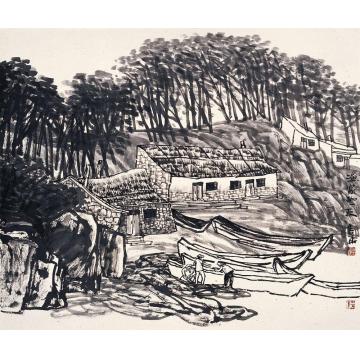 徐生华油画风景渔家的一天字画之家