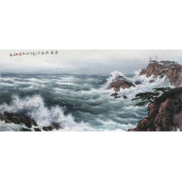 徐生华油画风景滚滚洪波字画之家