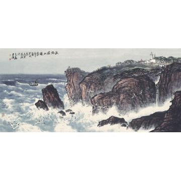 徐生华油画风景浪涌成山头字画之家