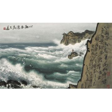徐生华油画风景心潮逐浪字画之家