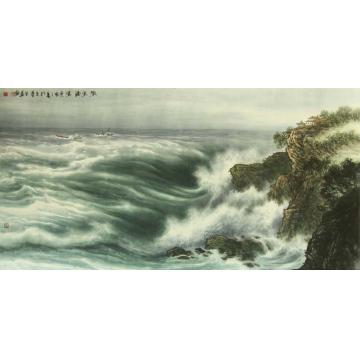徐生华油画风景激流涌浪字画之家