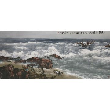徐生华油画风景涛声依旧01字画之家
