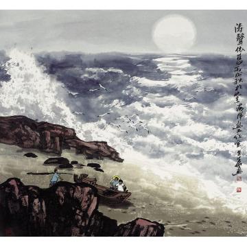 徐生华油画风景涛声依旧03字画之家