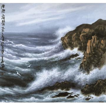 徐生华油画风景阵阵涛声字画之家
