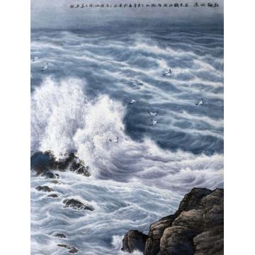 徐生华油画风景狂飙吹浪01字画之家