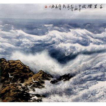 徐生华油画风景千里烟波字画之家