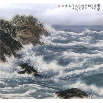 徐生华油画风景无边的浪花正飞翔字画之家