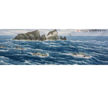 徐生华油画风景守护万里海疆字画之家