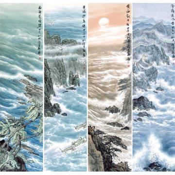 徐生华油画风景拥抱蓝色海疆字画之家