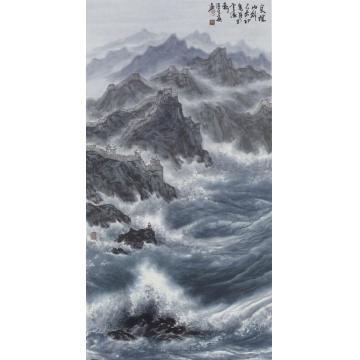 徐生华国画山水长城内外（四条屏之四）字画之家