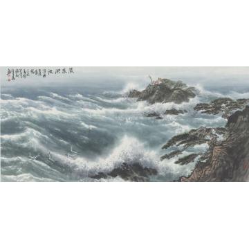 徐生华油画风景滚滚洪波字画之家