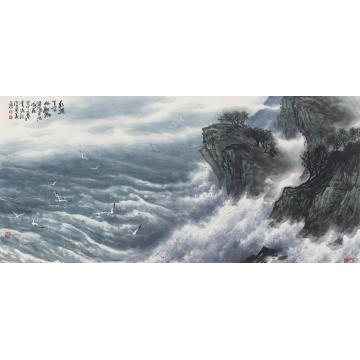 徐生华油画风景水阔天空任翱翔字画之家