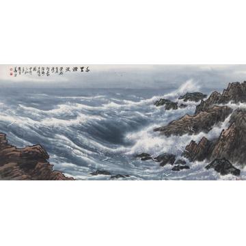 徐生华油画风景千里烟波字画之家