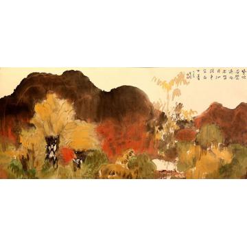 刘守信油画风景风吹谷响字画之家