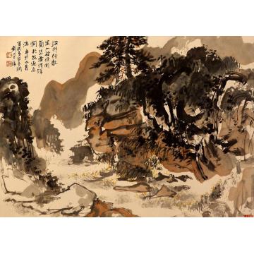 刘守信油画风景留香涧字画之家