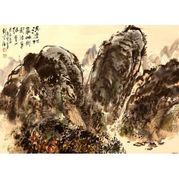刘守信油画风景更衣浸绿字画之家