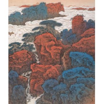 关奇国画山水丹鹤松涛字画之家