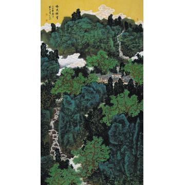 关奇国画山水佛光祥云字画之家