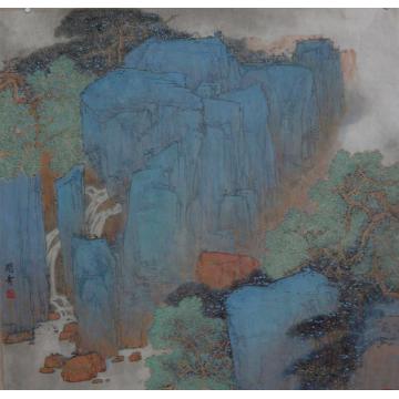 关奇国画山水花溪溅雪字画之家