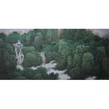 关奇国画山水青绿山水之二字画之家