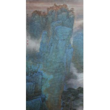 关奇国画山水青绿山水之三字画之家