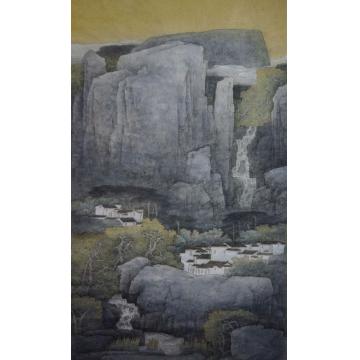 关奇国画山水青绿山水之十二字画之家